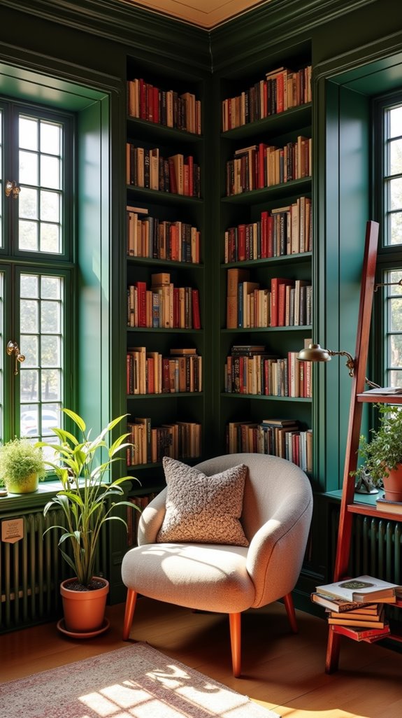 majestic floor to ceiling bookshelves