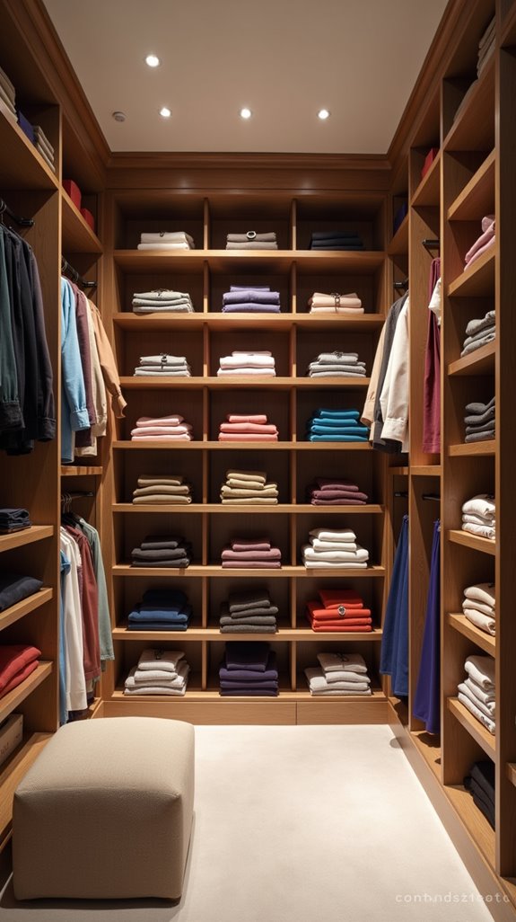 maximize space with tall shelving