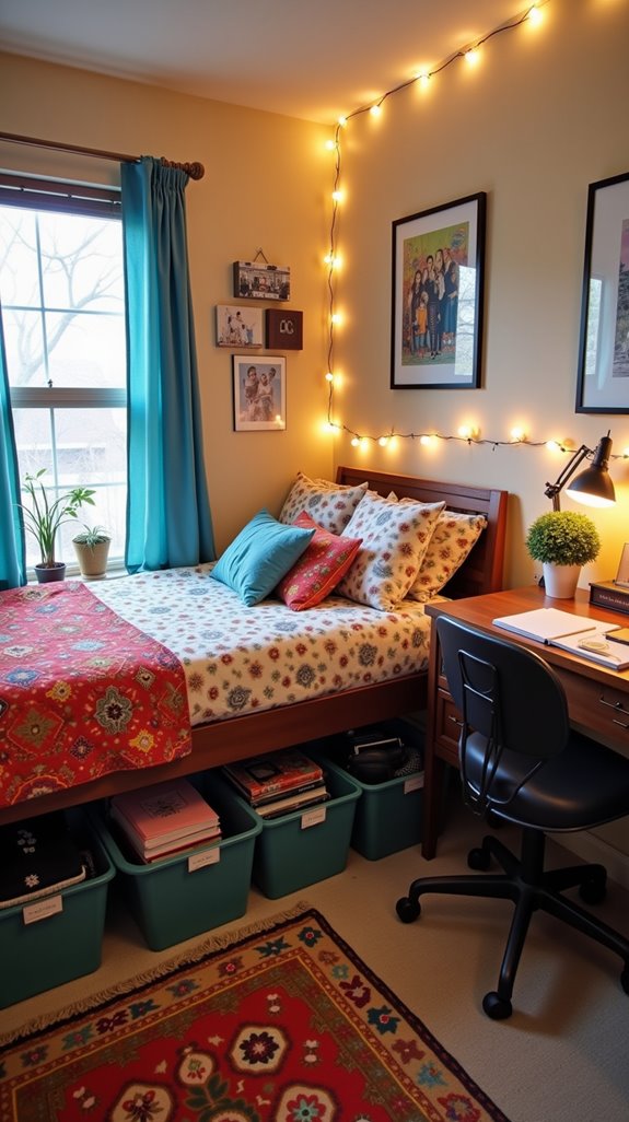 maximize space with under bed storage