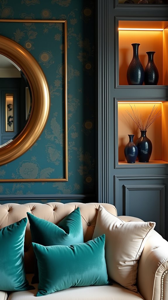 metallic accents enhance elegance