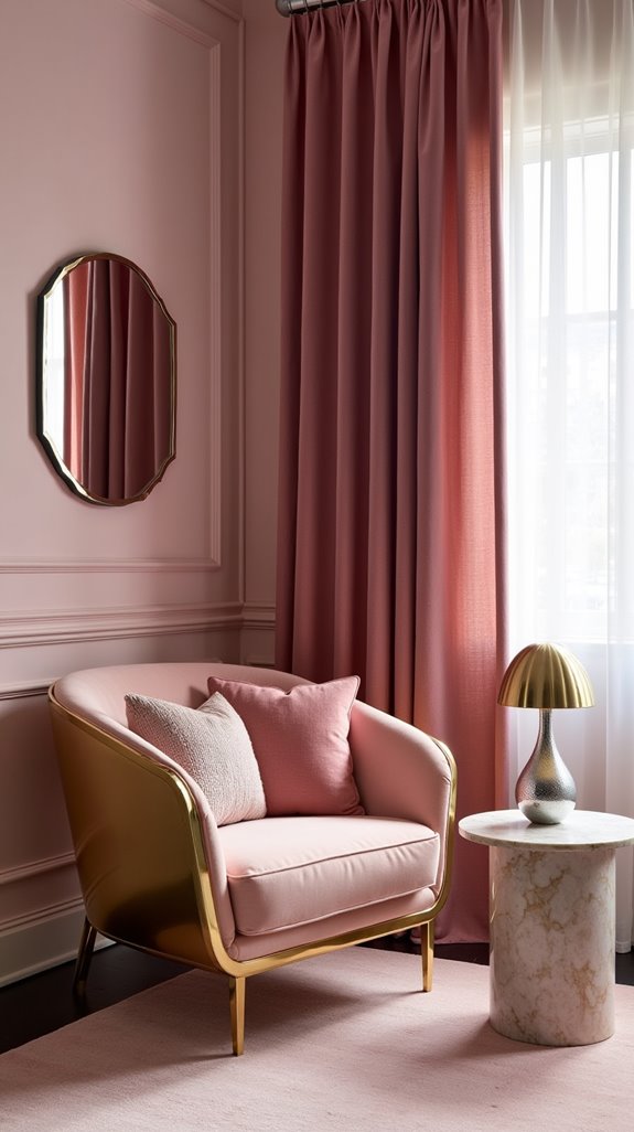 metallic accents enhance elegance