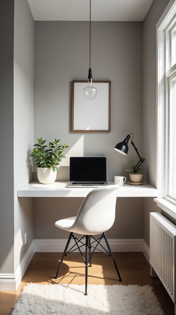 minimalist workspace alcove design
