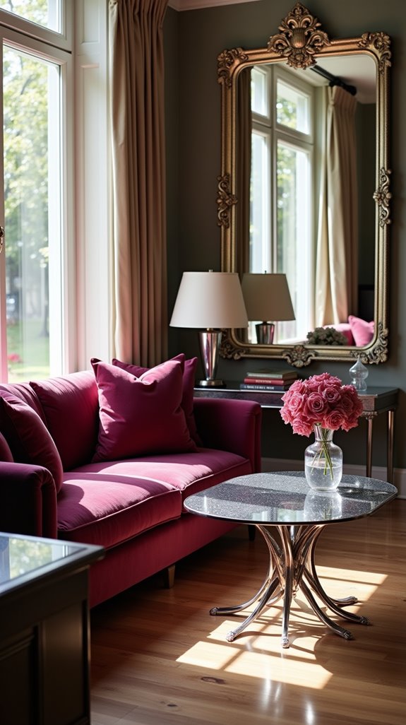 mirrored furniture for elegance