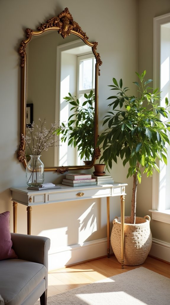 mirrors create spacious illusions