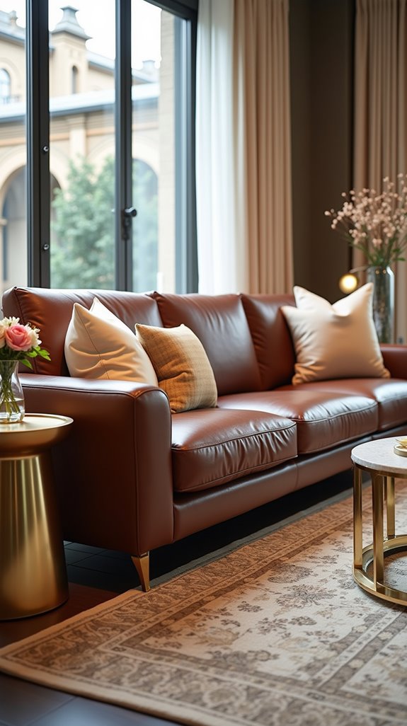 modern metallic living room decor