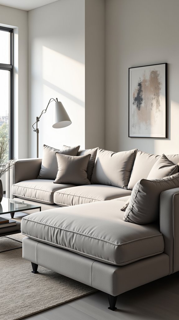 monochromatic serene living room