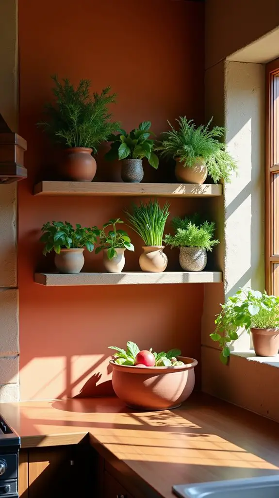 natural wood and stone