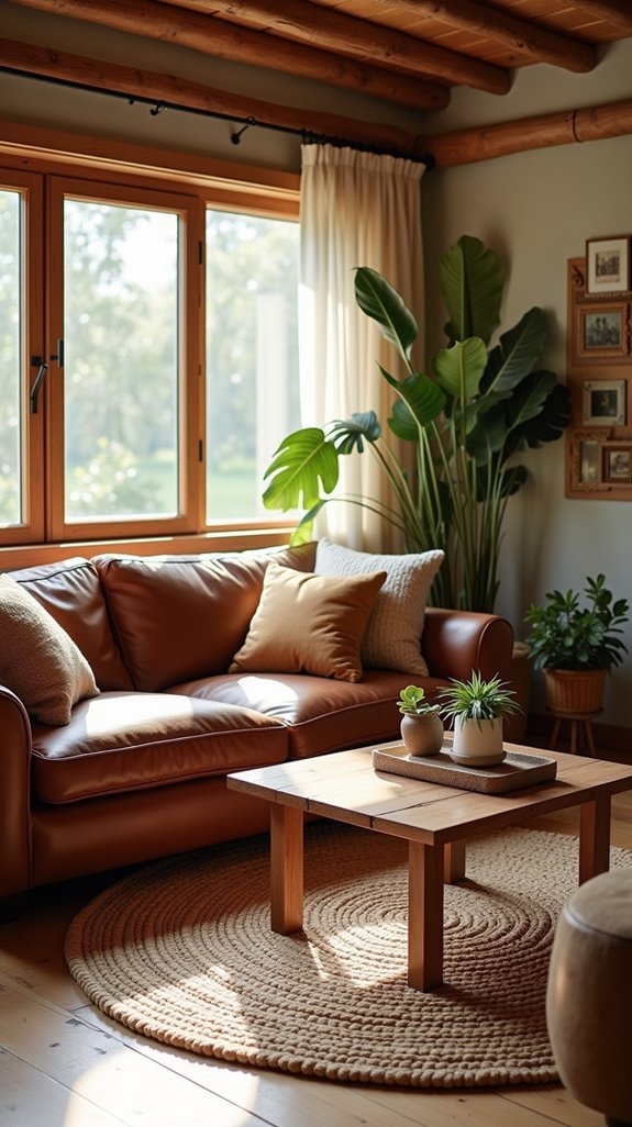 natural wood living accents