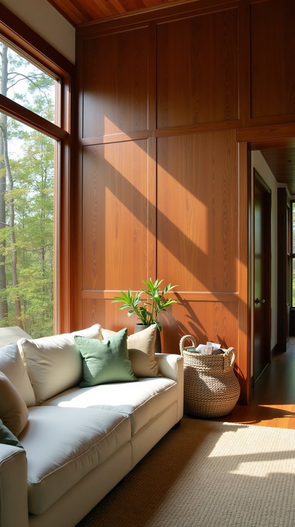 natural wood living room enhancements
