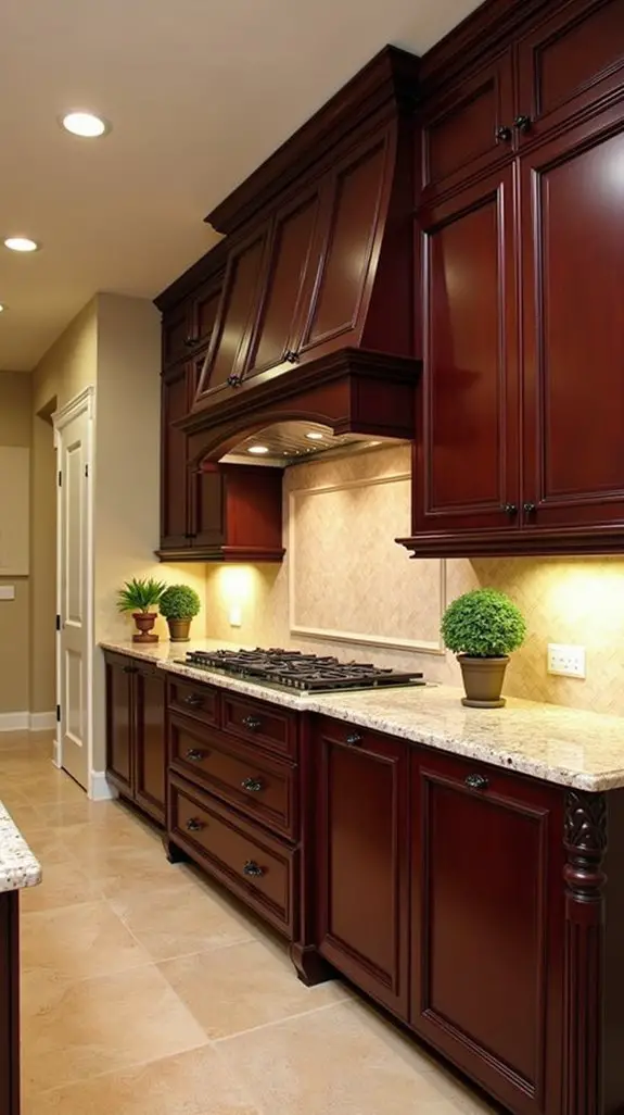 neutral walls enhance burgundy