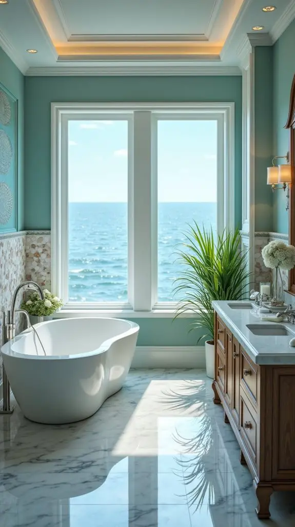 ocean inspired bathroom retreat