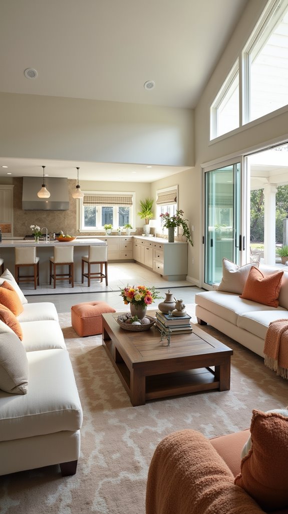 open concept family room design