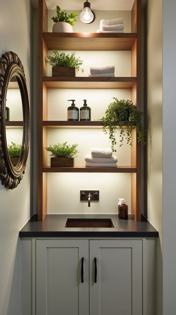 open shelving for charm