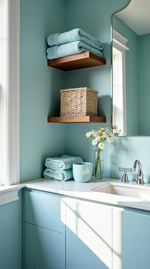 organized oasis in blue