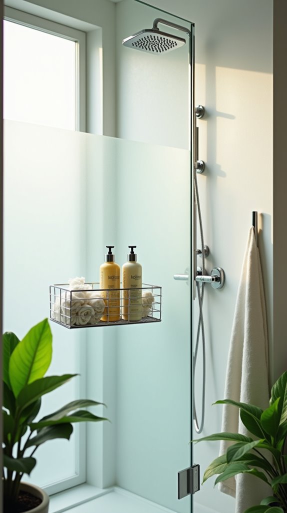 organized shower essentials caddy