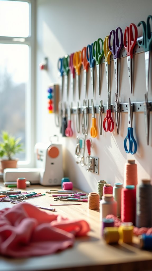 organized tools with magnets