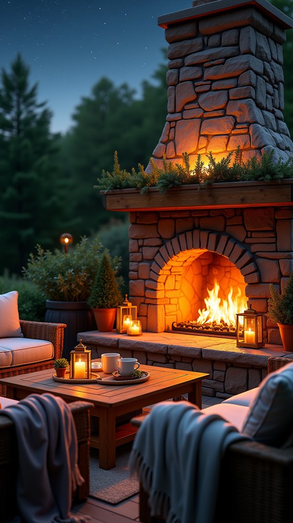 outdoor fireplace options available