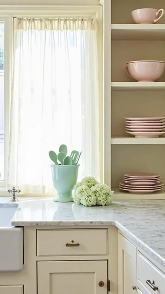 pastel accents for kitchen