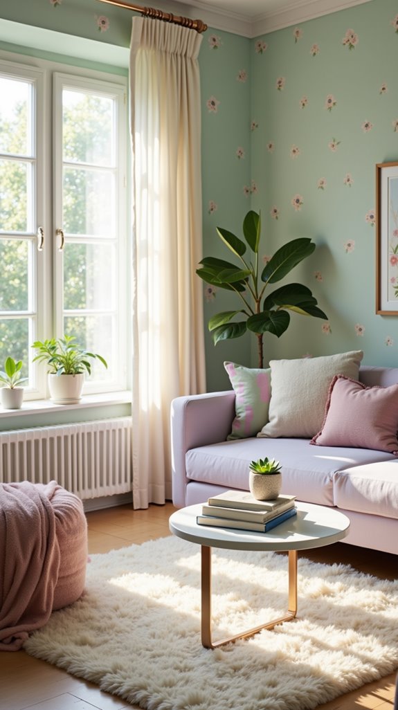 pastel hues create serenity