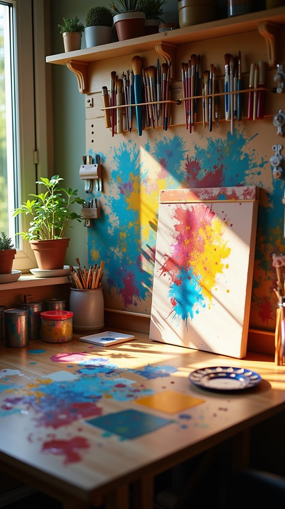 pegboard for creative organization