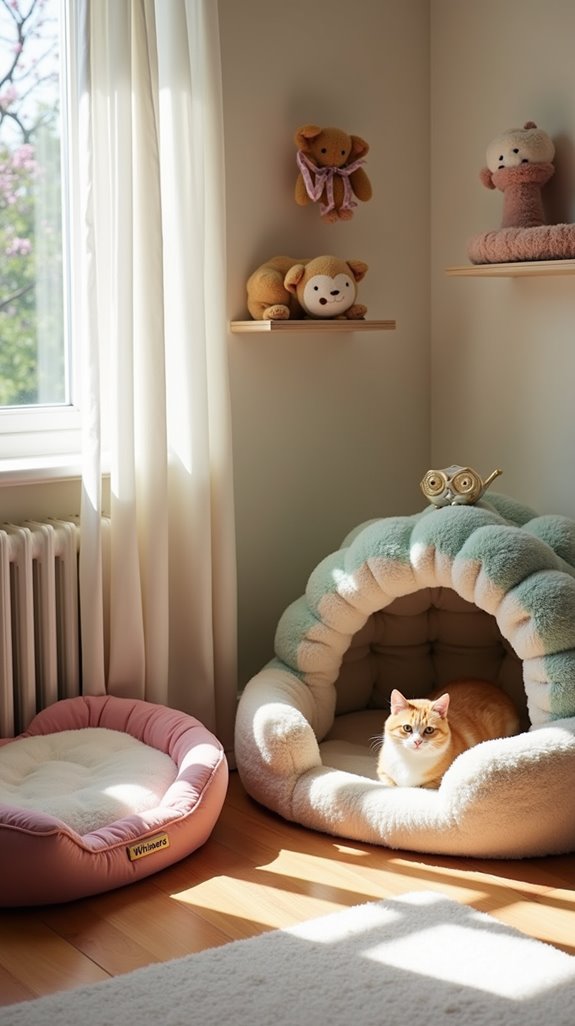 personalized cozy cat beds