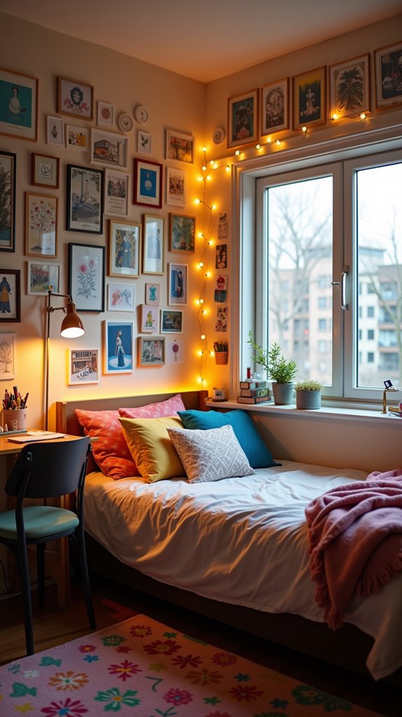 personalized dorm gallery wall