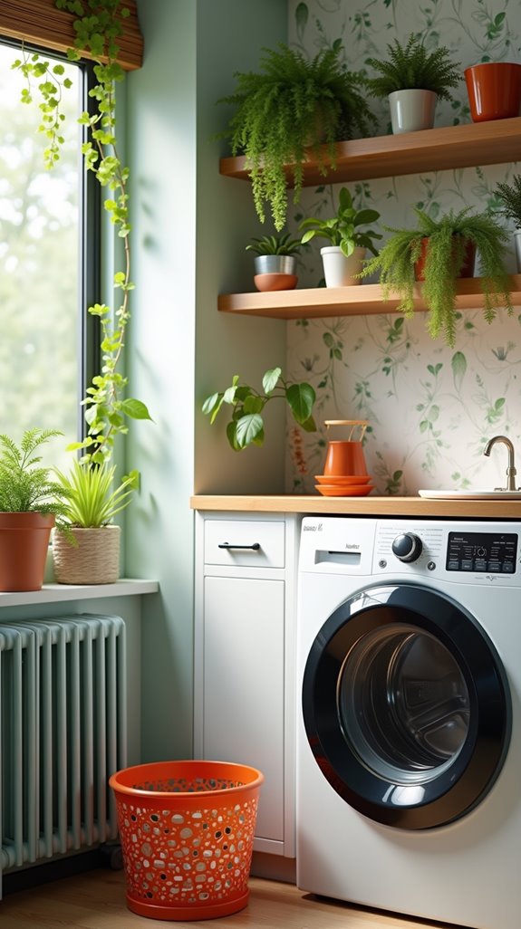 plants enhance laundry spaces