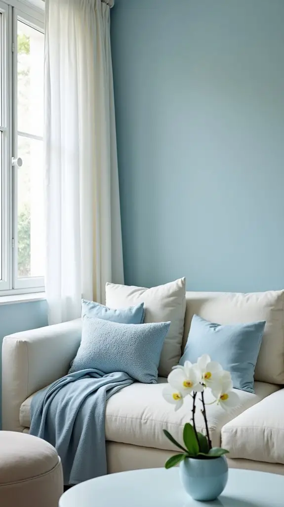 powder blue calming decor