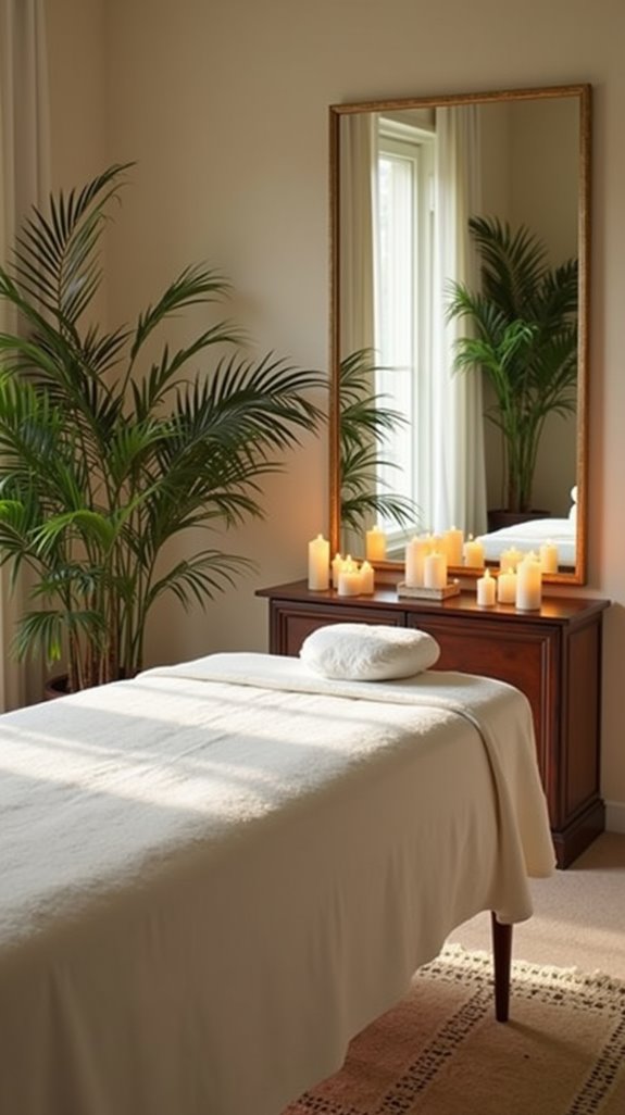 reflective mirrors enhance ambiance