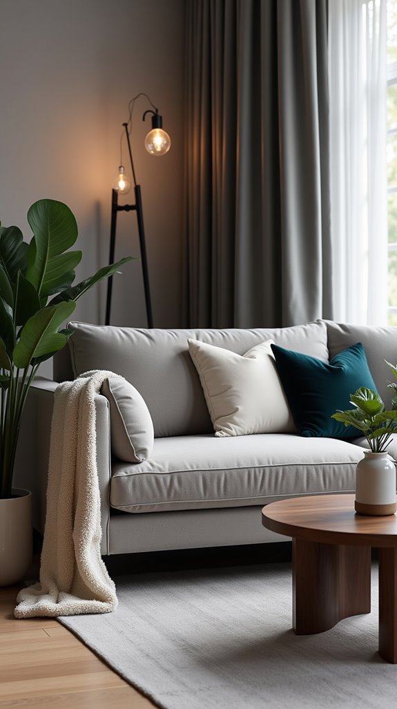 relaxing grey couch palette