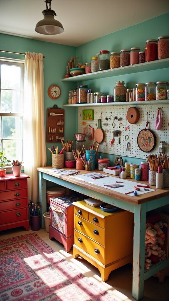 repurposed furniture for storage