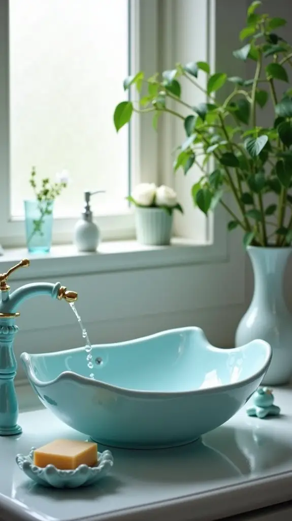 revitalizing pale blue basin