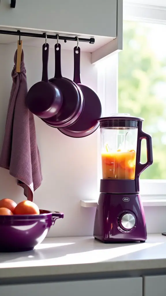 rich plum kitchen accessories