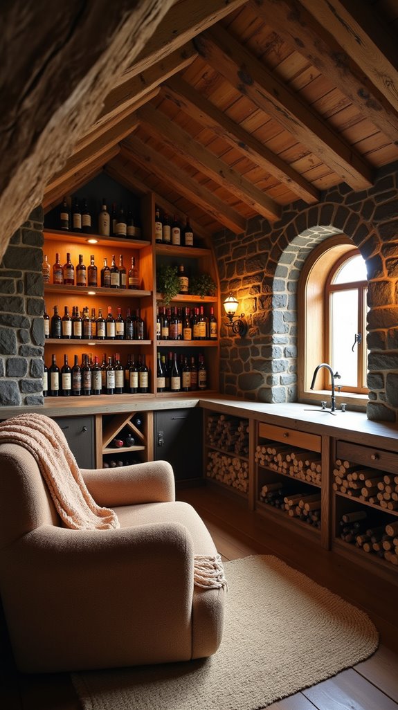 rustic attic wine haven