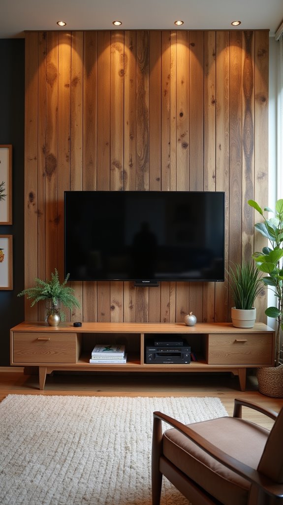 rustic wood warmth and character