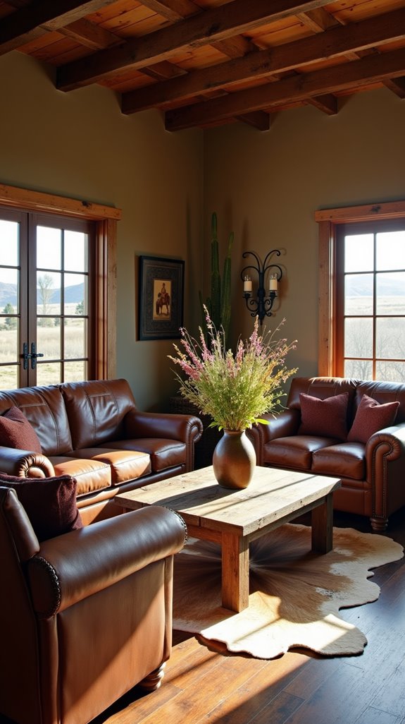 saddle inspired western seating decor