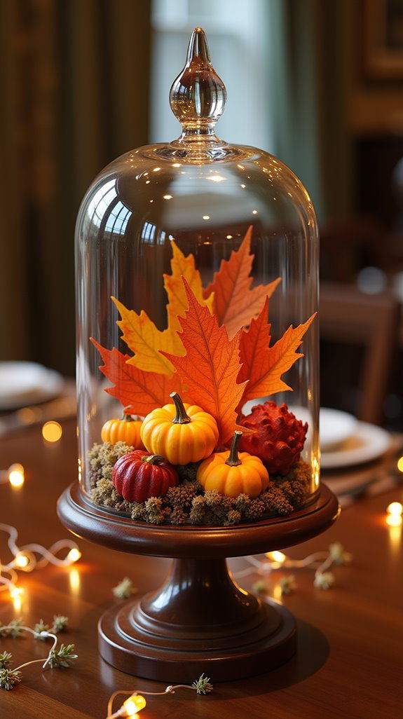seasonal decor glass cloche