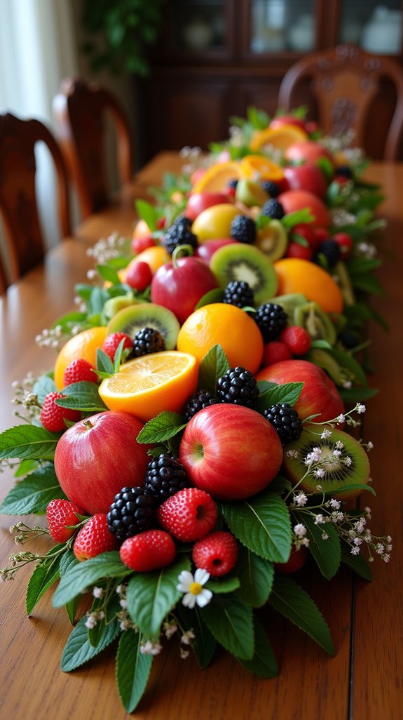 seasonal fruit centerpiece arrangement