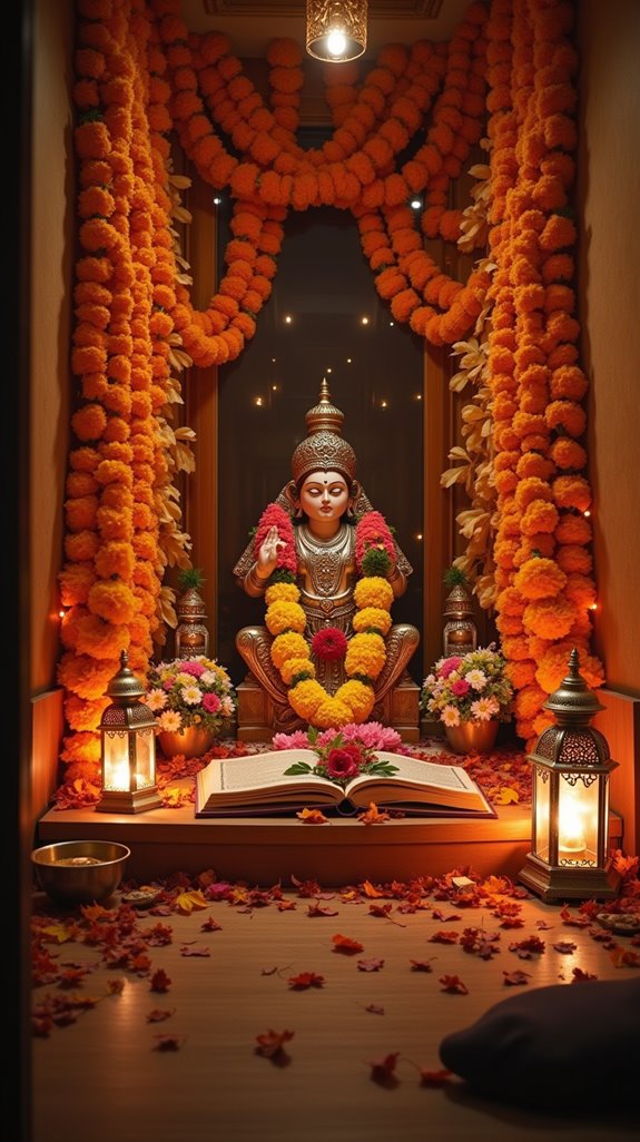 seasonal pooja room decor