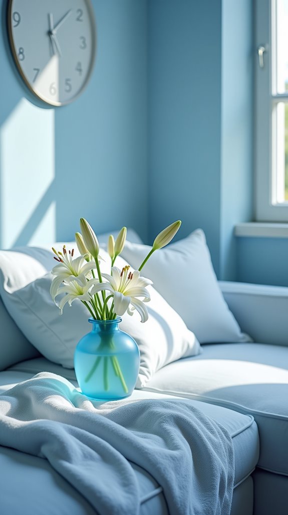 serene frosted blue decor