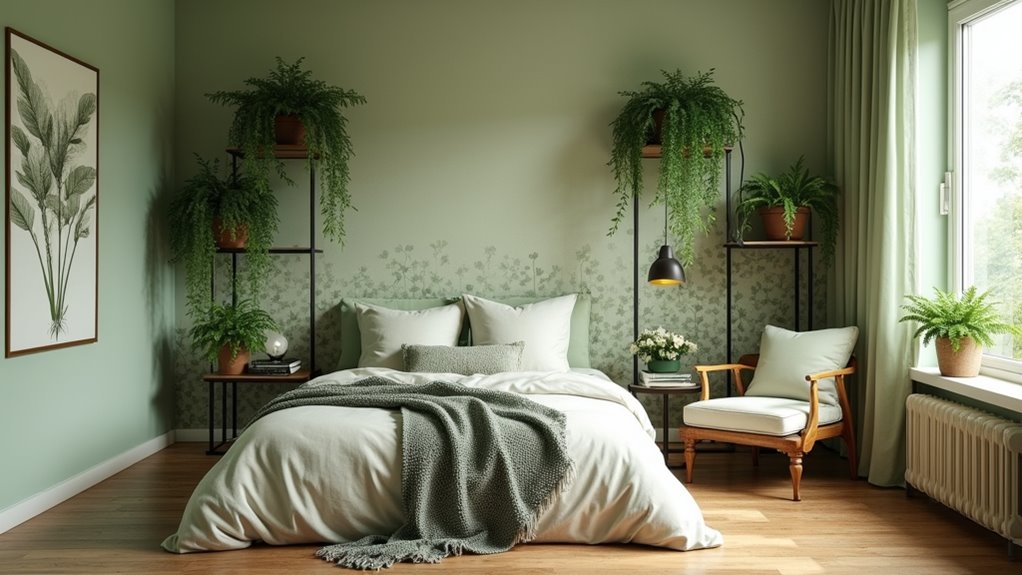 serene green bedroom inspirations