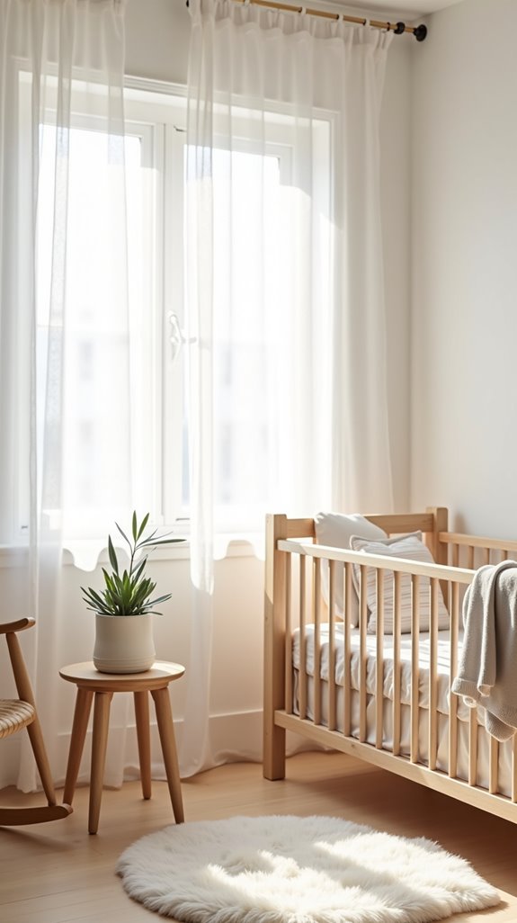 serene minimalist baby nursery