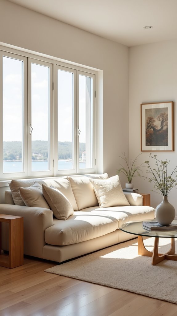 serene minimalist living space