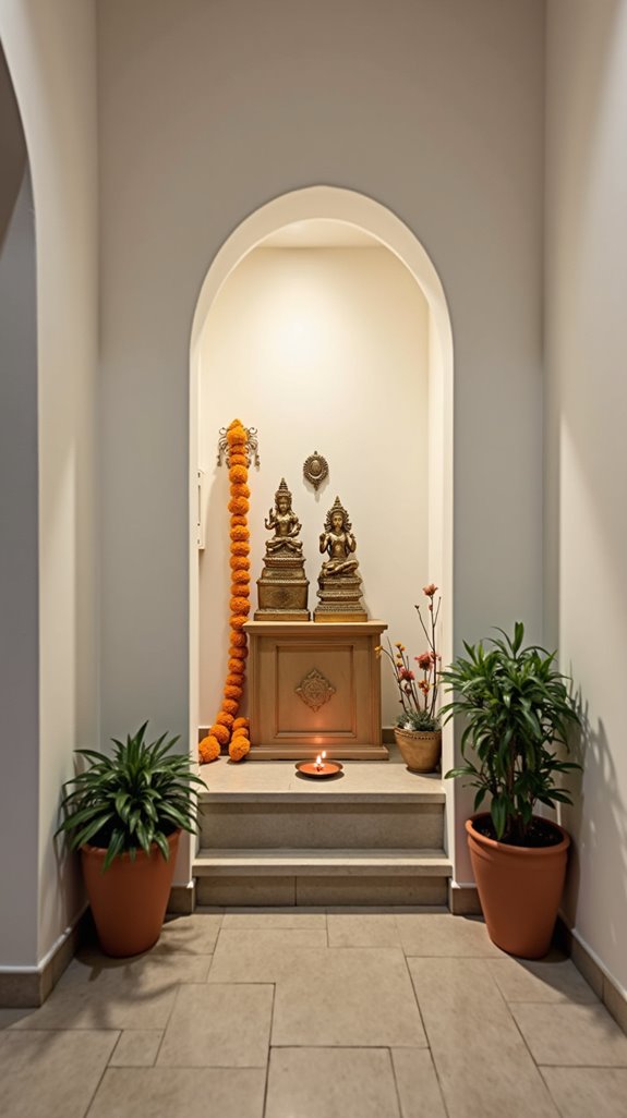 serene minimalist pooja spaces