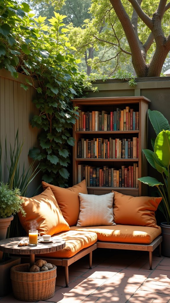 serene outdoor reading sanctuary