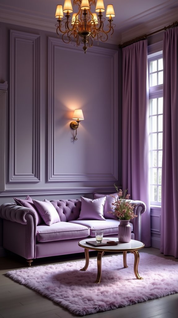 serene purple lighting elegance