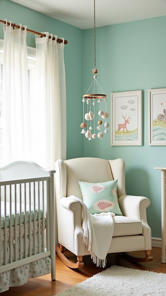 serene seafoam nursery decor