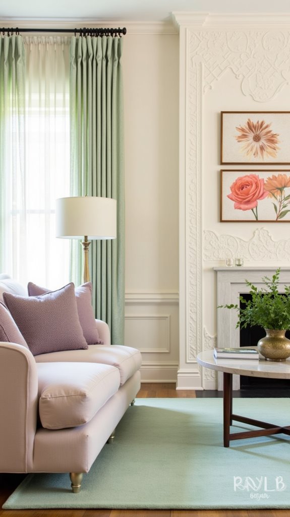 serene soft pastel decor