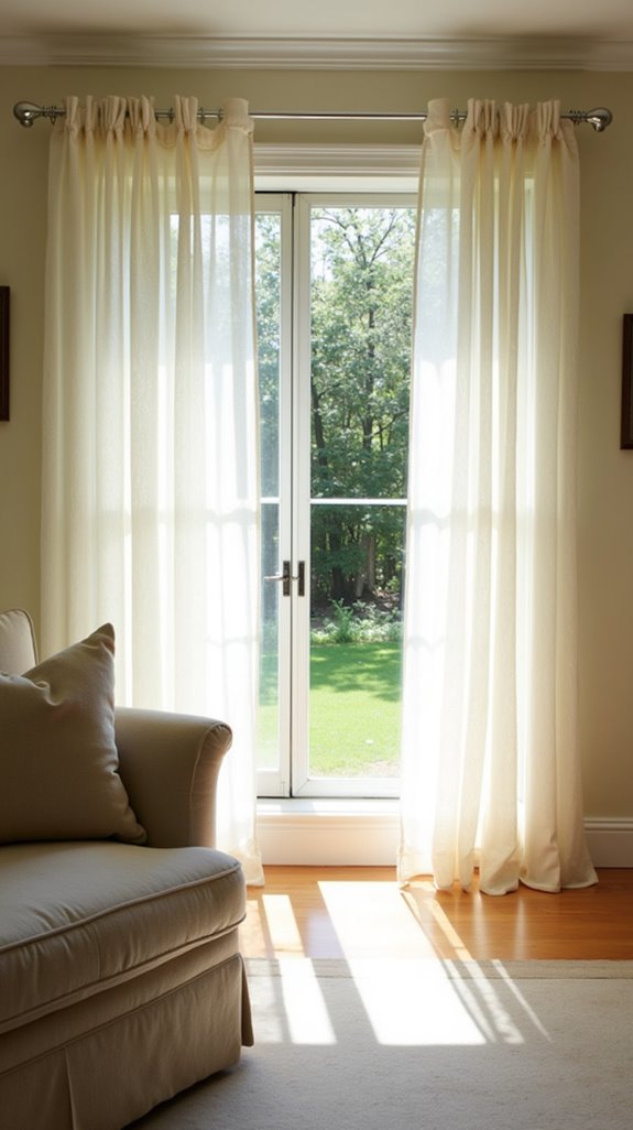 sheer curtains enhance natural light