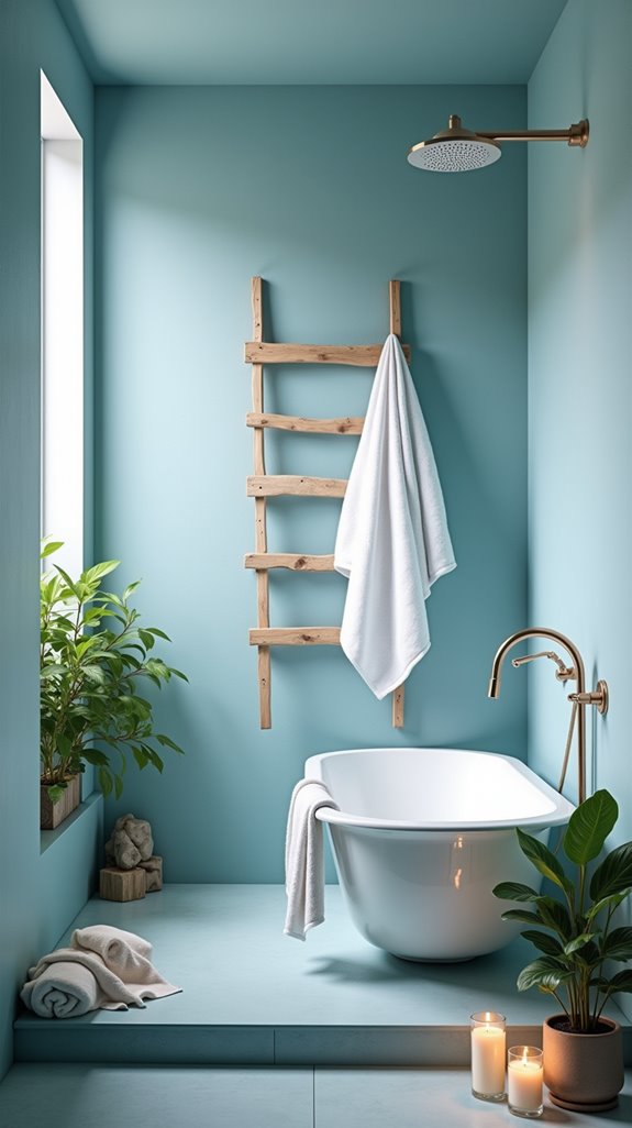 sky blue bathroom serenity